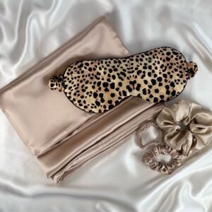 Sleep Mask Pillowcase Scrunchie kit For Sleeping Choose Color - High Quality 6A Grade Mulberry Silk product image